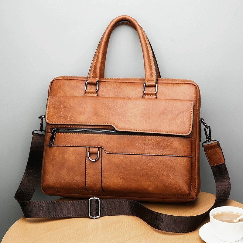 Men Business Leather Bag - QwinkAdink