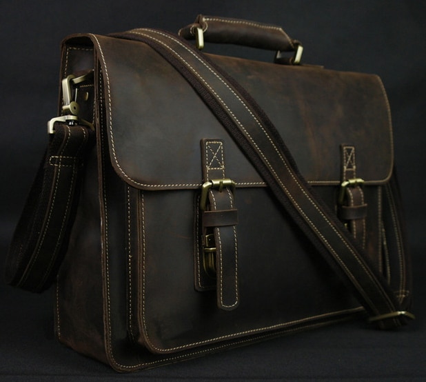 mens leather briefcases & business bags